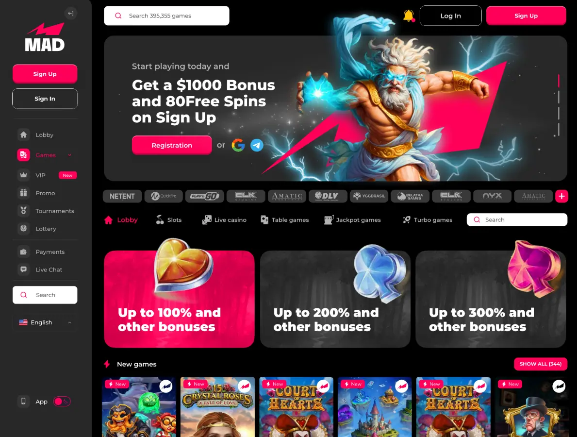 Игры Mad Casino